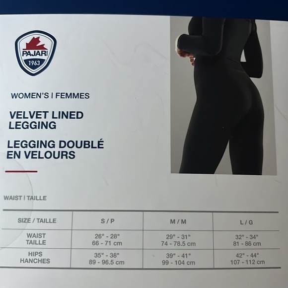 Velvet lined leggings. Size large. - Picture 3 of 4